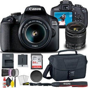 Canon EOS 2000D / Rebel T7 DSLR Camera with 18-55mm Lens + Creative Kit